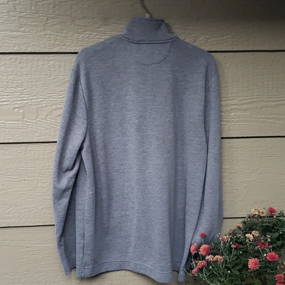 Banana Republic Blue Gray Quarter Zip Pullover  XL knit